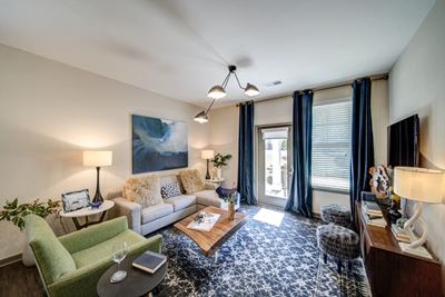 Charming Living Spaces with Glass Door at The Retreat Apartments, Roanoke, Virginia